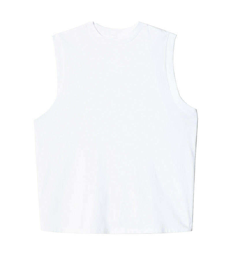 Oversized White Muscle Tank