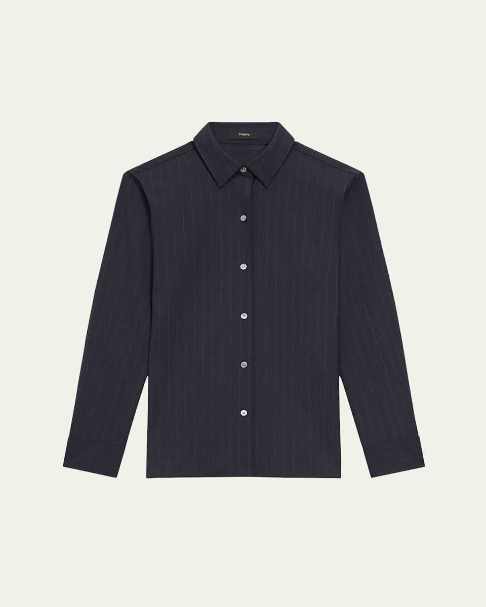 Pinstripe Straight Shirt