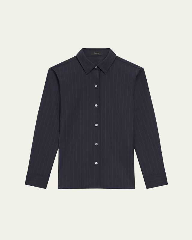 Pinstripe Straight Shirt
