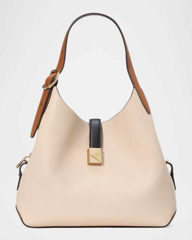 tribeca colorblock pebbled leather crossbody bag