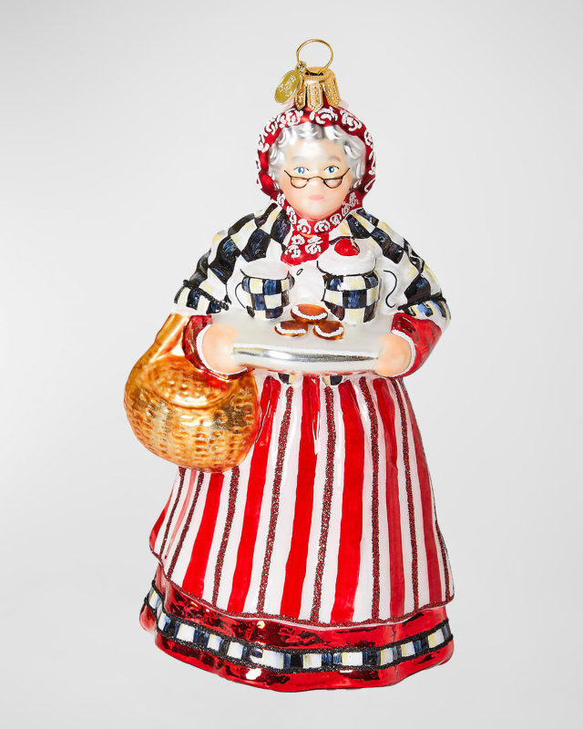 Bake Shop Mrs. Claus Glass Ornament