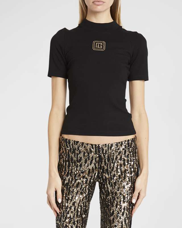 Retro PB Embroidered Raglan Short-Sleeve T-Shirt