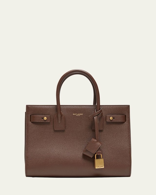 Sac De Jour Baby Top-Handle Bag in Grained Leather