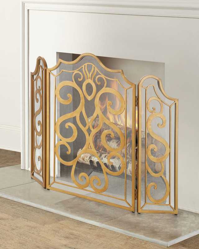 Scroll Fireplace Screen
