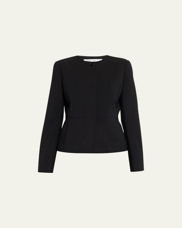 Pepli Single-Breasted Crepe Jacket