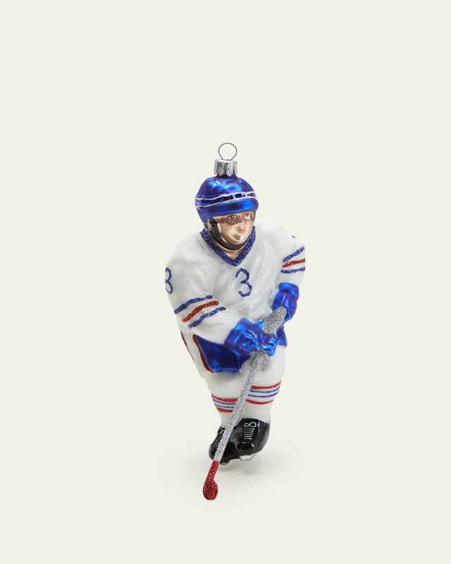 Hockey Player Christmas Ornament