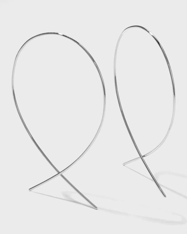 Small Upside Down Hoop Earrings