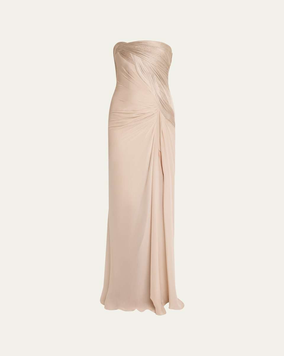 The Draped Strapless Gown