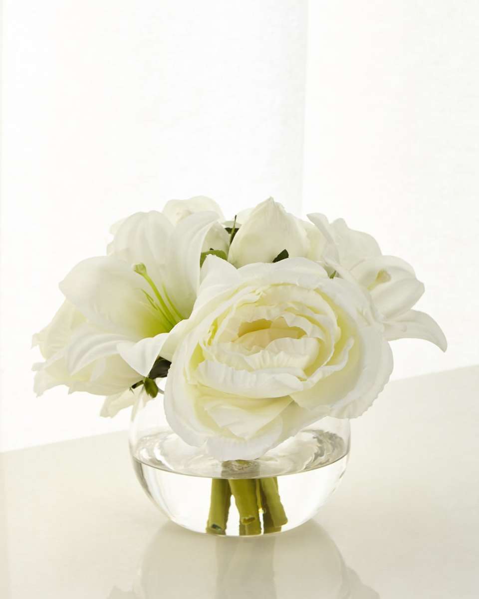 Garden Roses and Lilies Arrangement