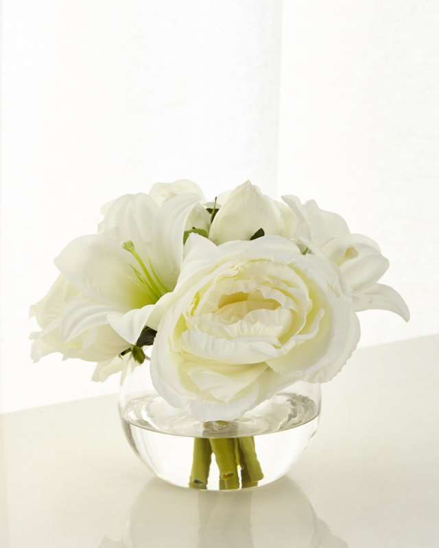 Garden Roses and Lilies Arrangement