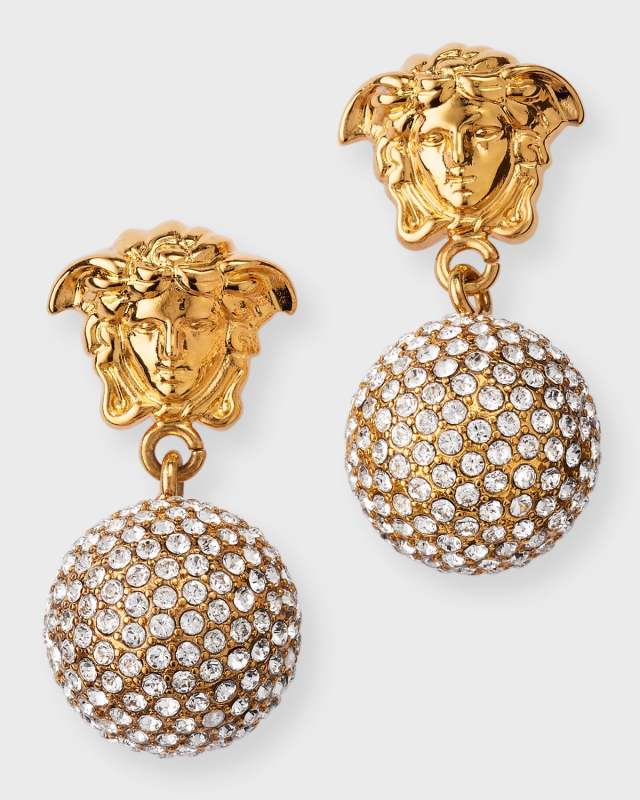 Medusa Strass Drop Earrings