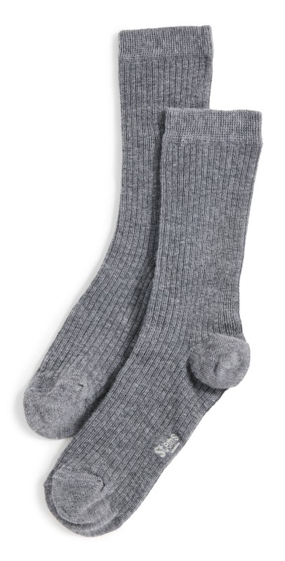 Stems Cloud Cashmere Crew Socks Grey