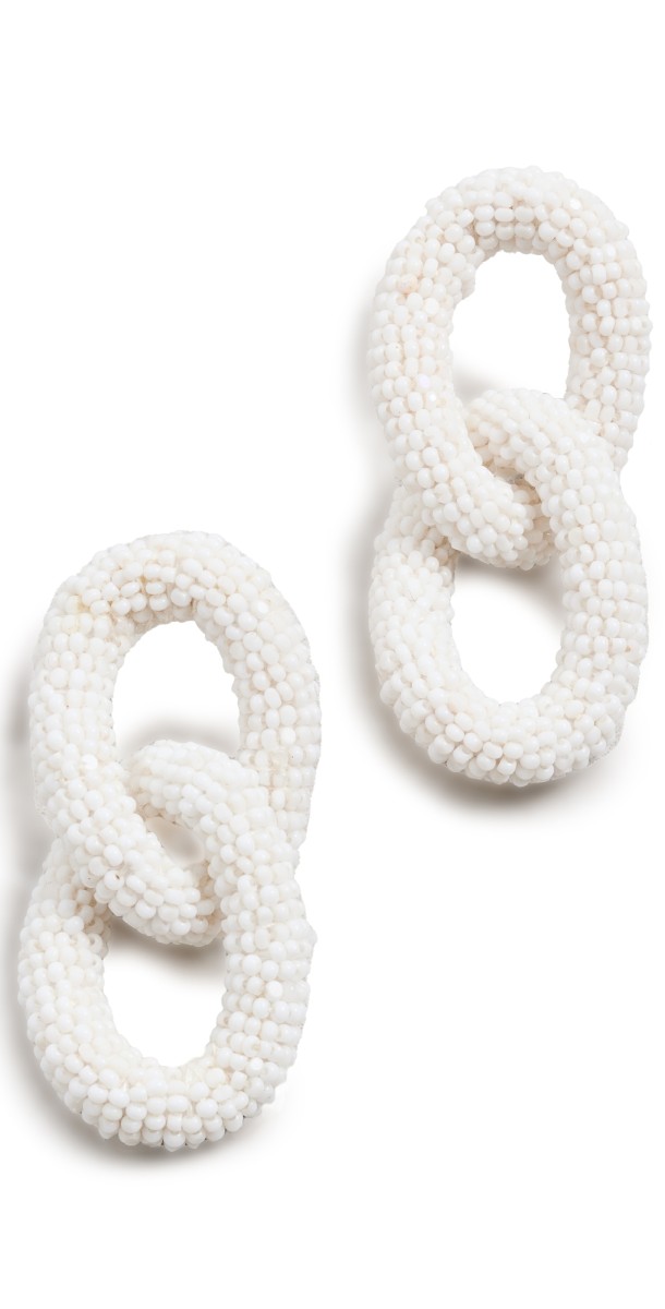 Deepa Gurnani Loulou Earrings Whit