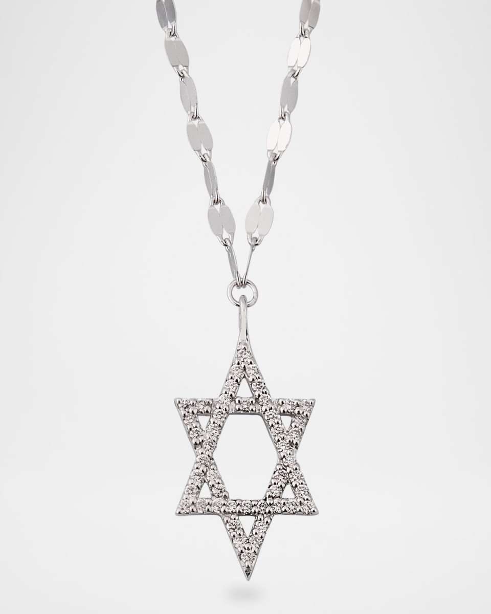 Flawless Star of David Pendant Necklace with Jump Ring, 16-18"L