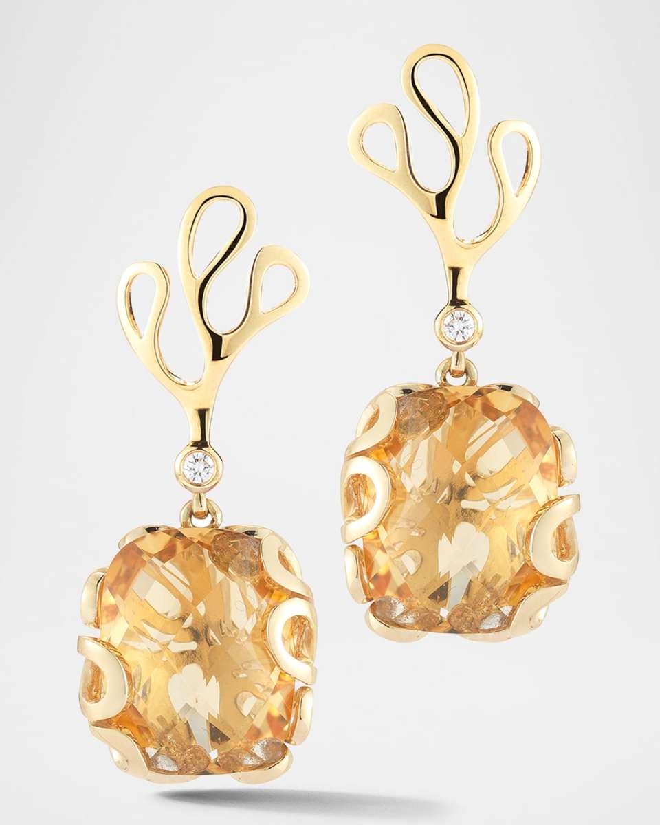 CITRINE SEALEAF EARRINGS