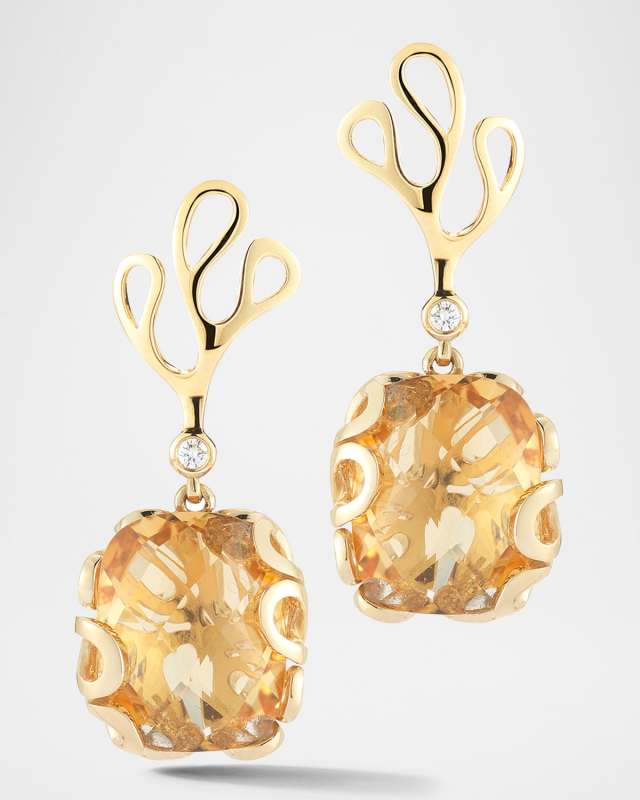 CITRINE SEALEAF EARRINGS