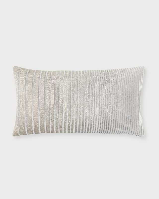 Velvet Crystal Beaded Decorative Pillow