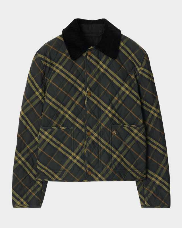 Short Check Quilted Jacket