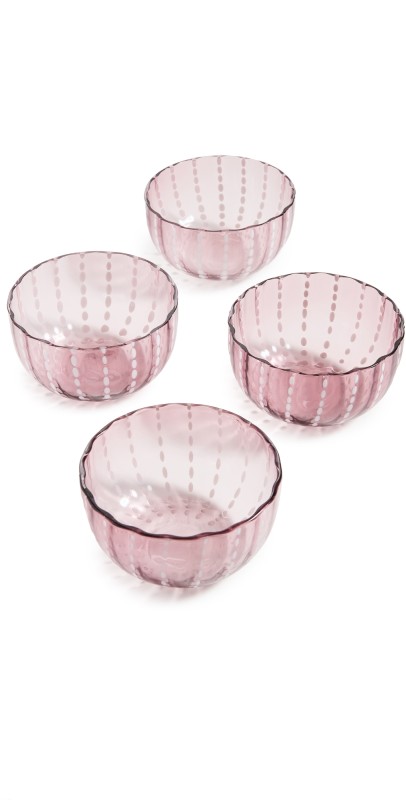 Zafferano Perle Small Bowl Set of 4 Amethyst