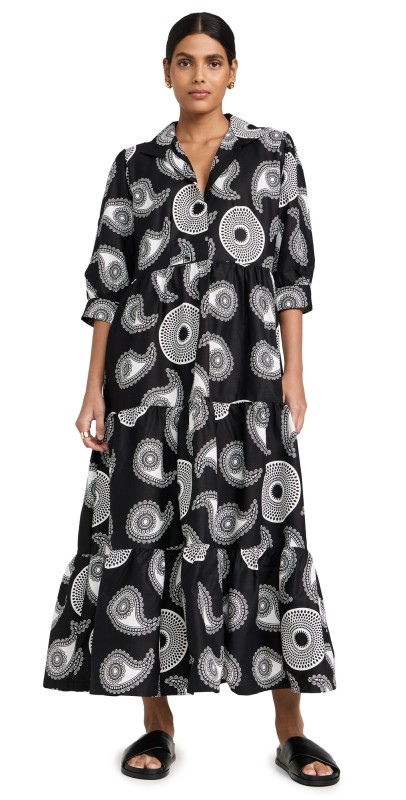 the Oula Company Maxi Dress Black/White