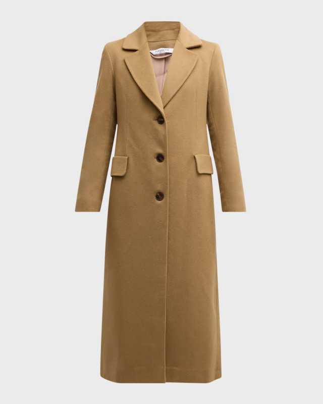 Mia Single-Breasted Maxi Cashmere Coat