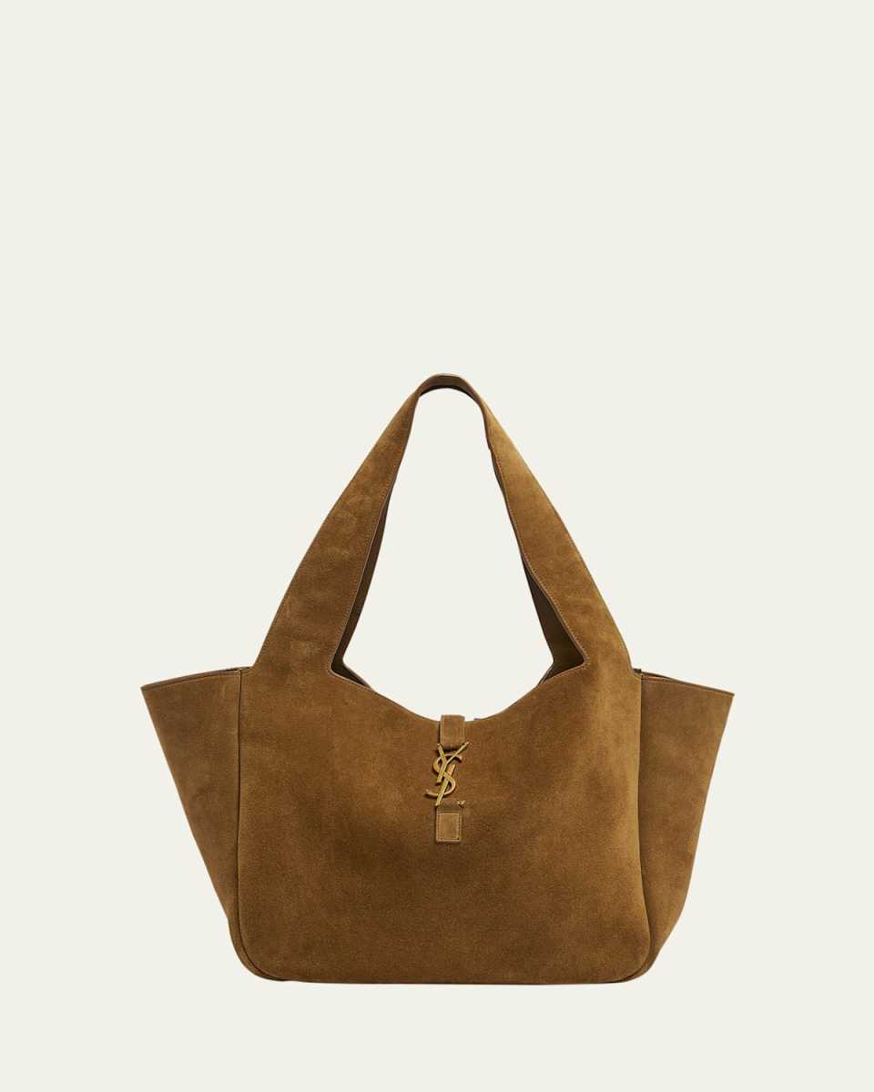 Bea YSL Cabas Tote Bag in Suede