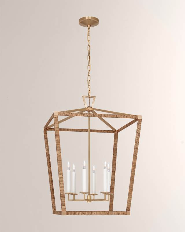 Darlana XL Rattan Wrapped Lantern by Chapman & Myers