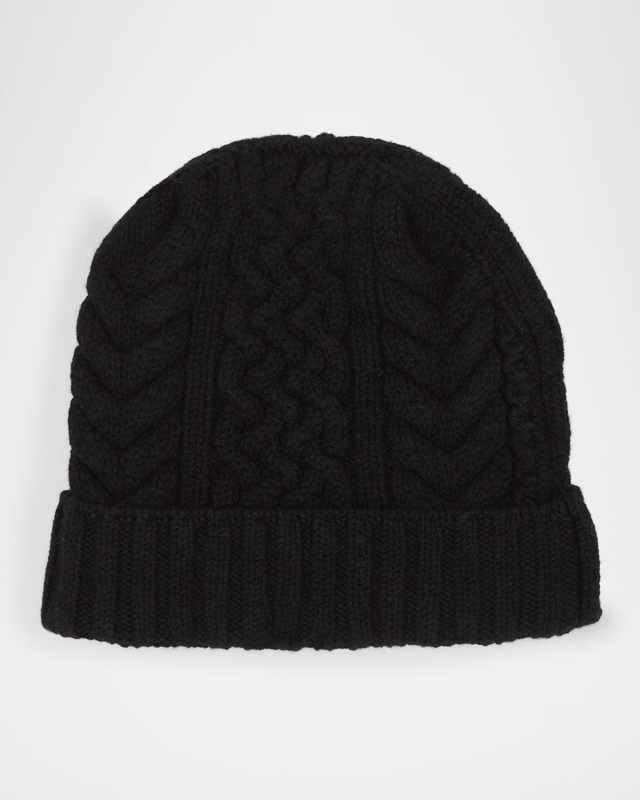 Skull Cable Knit Cashmere-Blend Bean