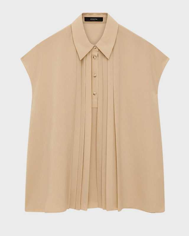 Antin Pleated Dolman-Sleeve Blouse