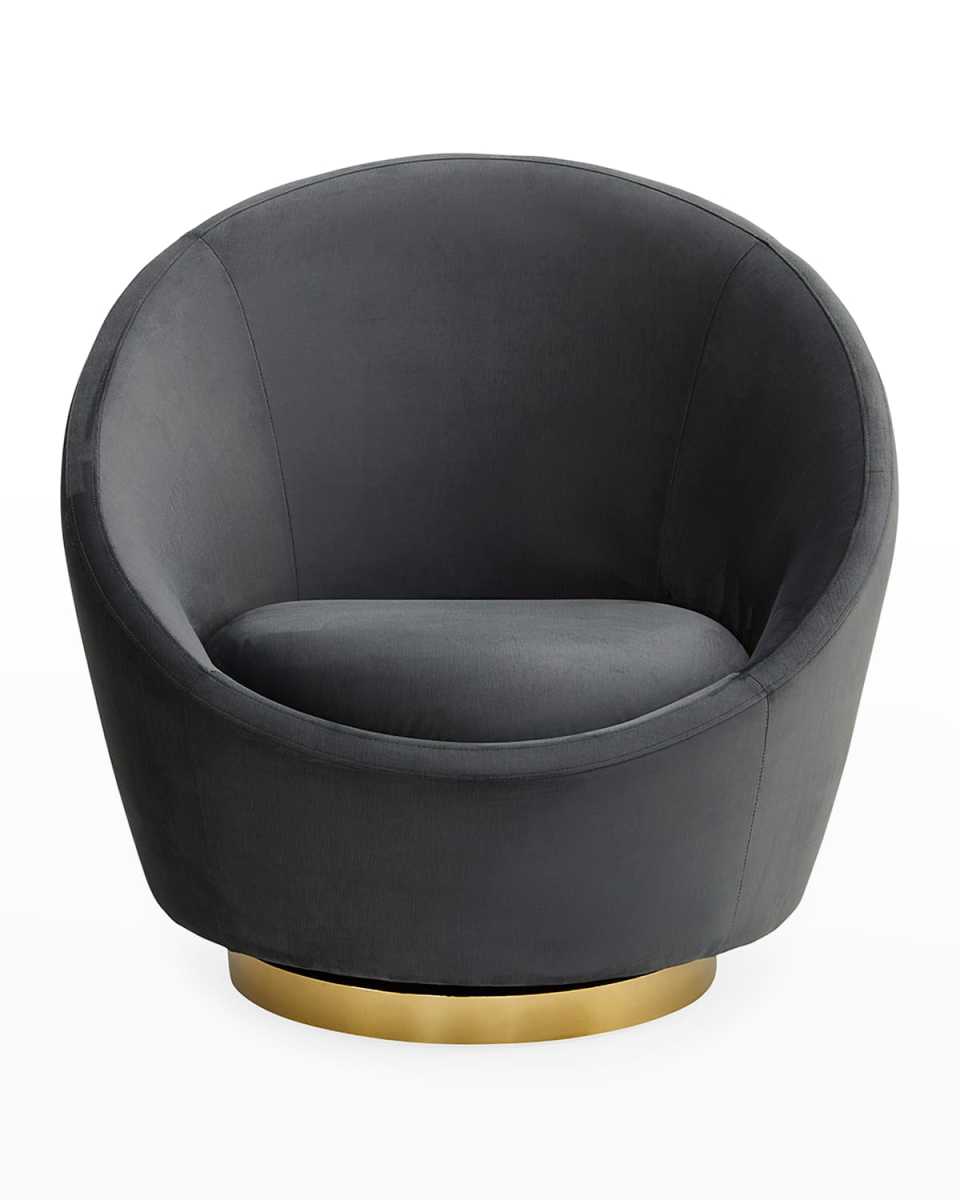 Ether Swivel Chair, Bergamo Charcoal