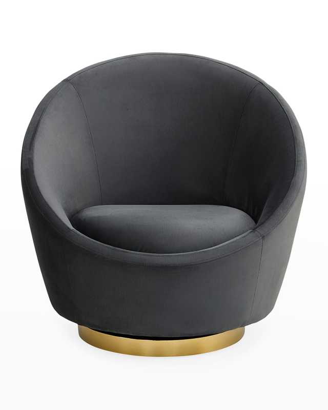 Ether Swivel Chair, Bergamo Charcoal