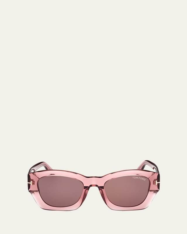 Guilliana Acetate Geometric Sunglasses