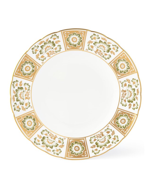 Derby Panel Green Dinner Plate