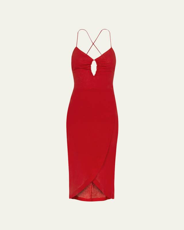 Cintia Tulip-Hem Midi Dress