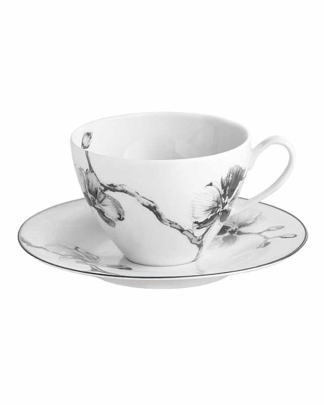 Black Orchid Cup & Saucer