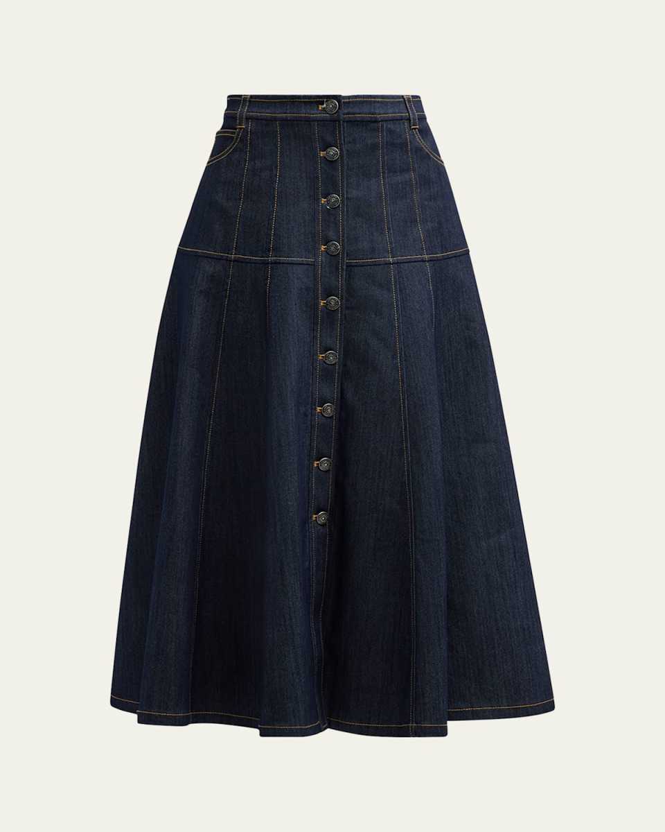 Veena Denim Midi Skirt