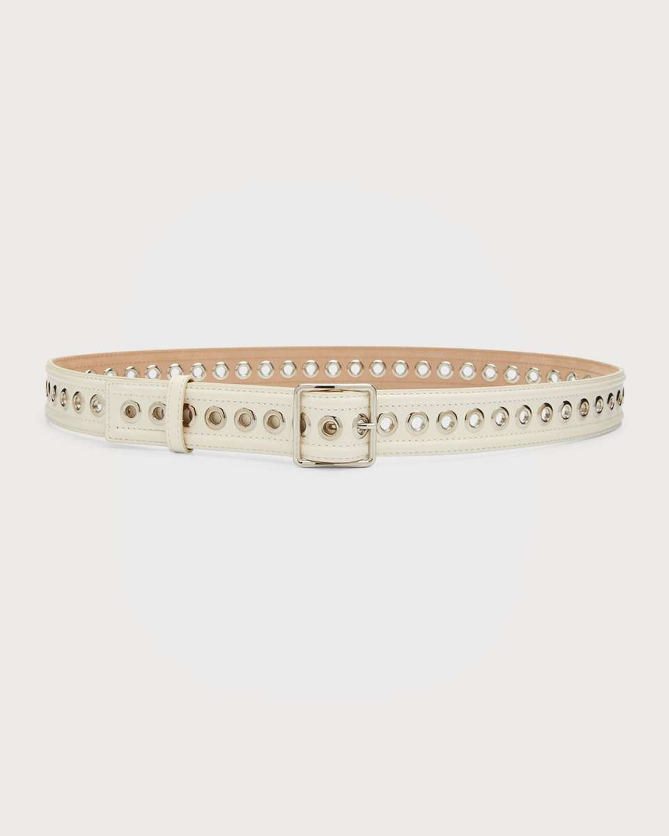 Small Eyelet Leather Belt