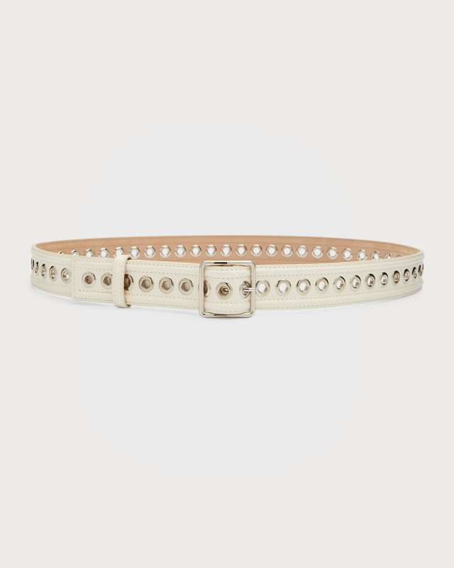 Small Eyelet Leather Belt