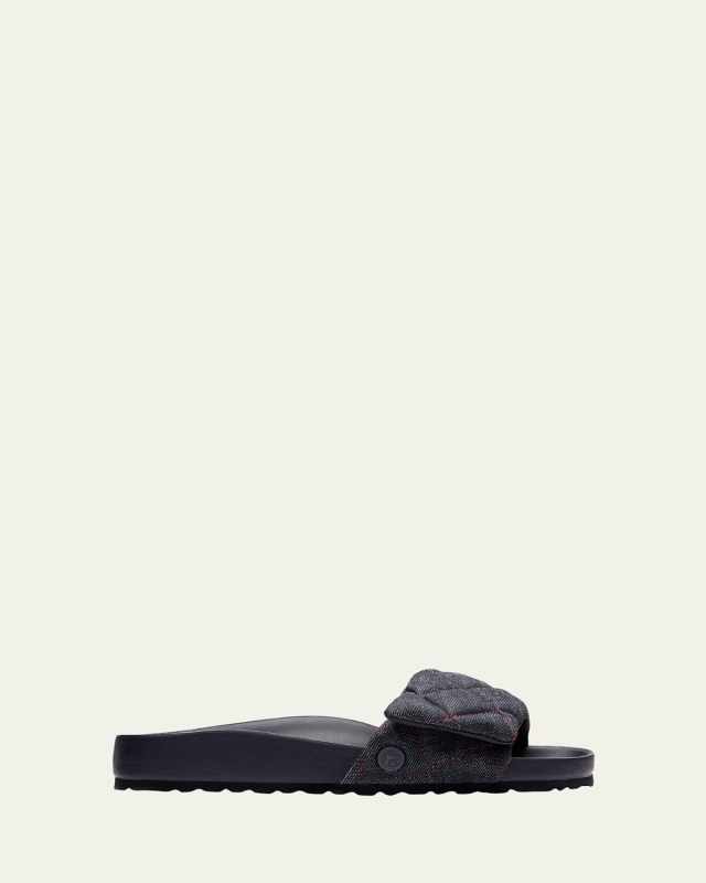 Sylt Quilted Denim Slide Sandals