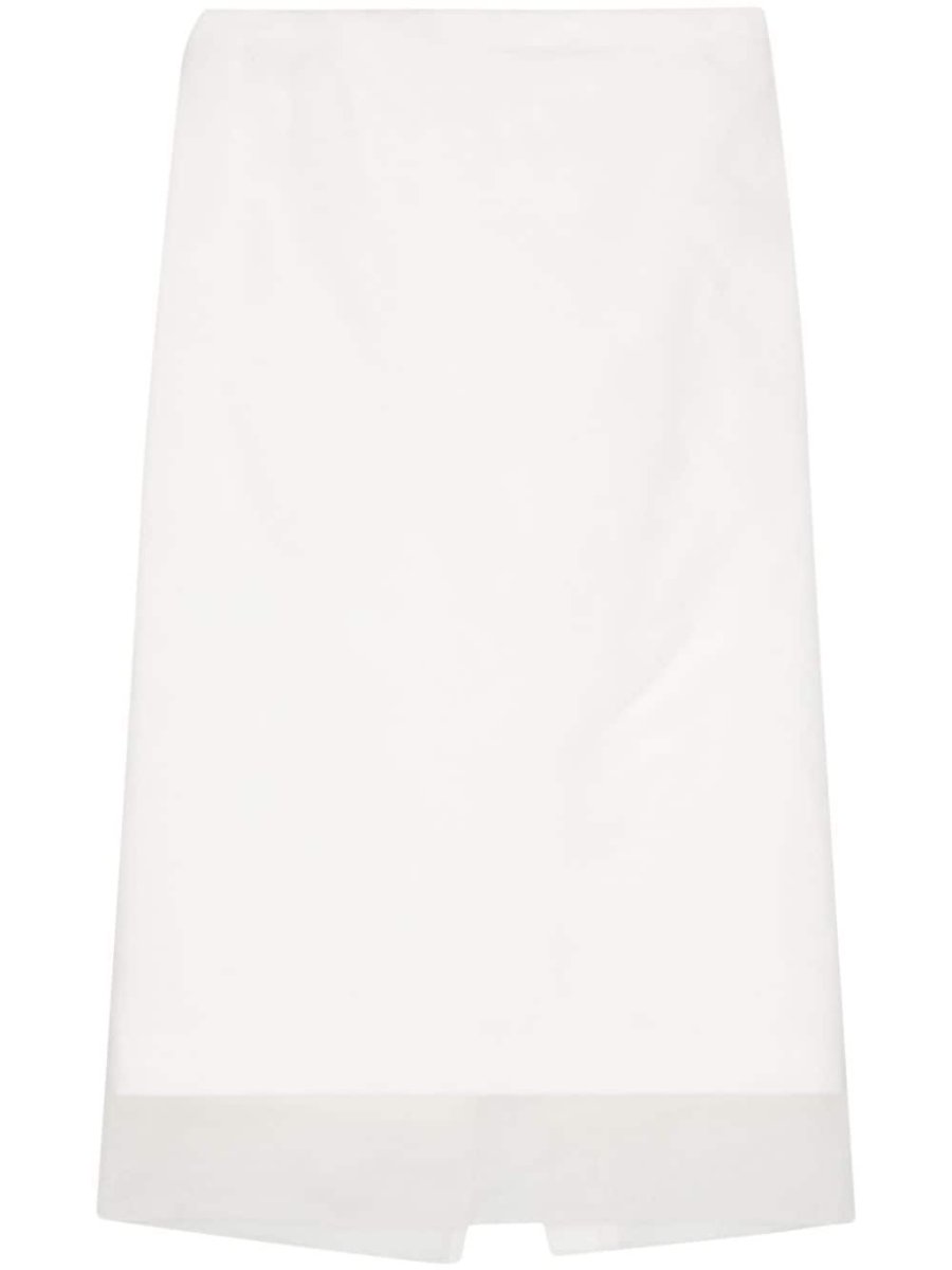 semi-sheer midi skirt