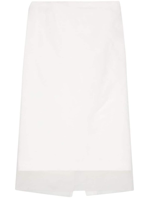 semi-sheer midi skirt