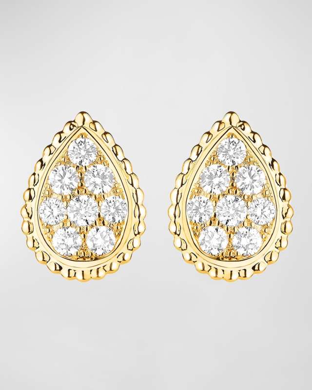 Serpent Boheme 18K Yellow Gold Medium Diamond Stud Earrings