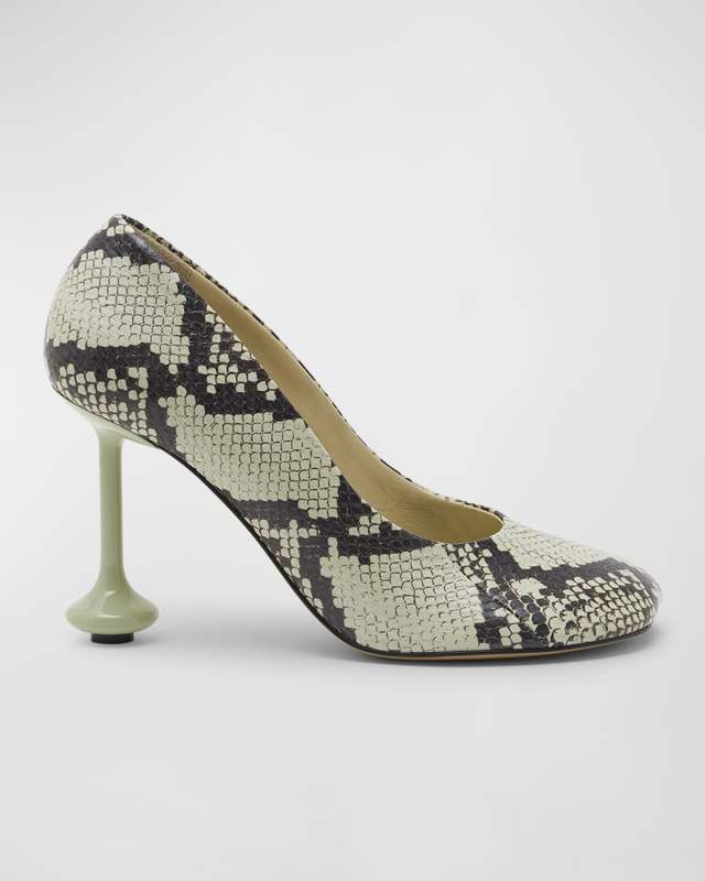 Toy Snakeskin Stiletto Pumps