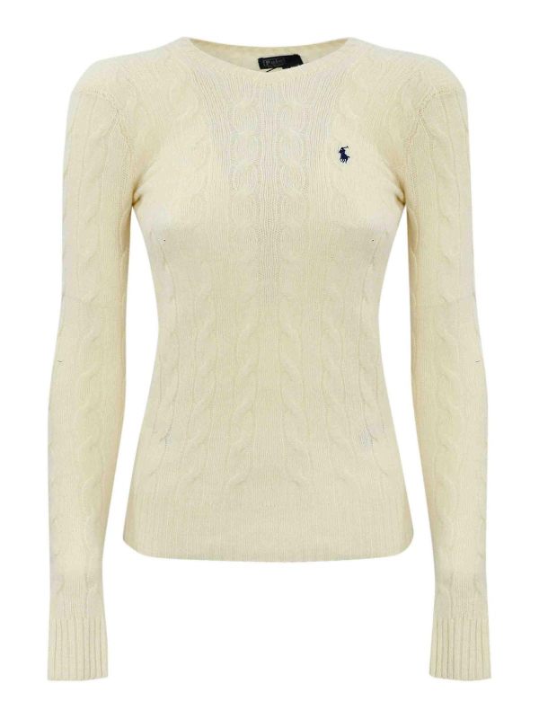 Polo Ralph Lauren Pull Col Rond - Blanc