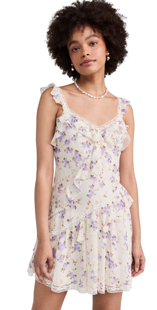 LoveShackFancy Serima Dress Dusty Lavender