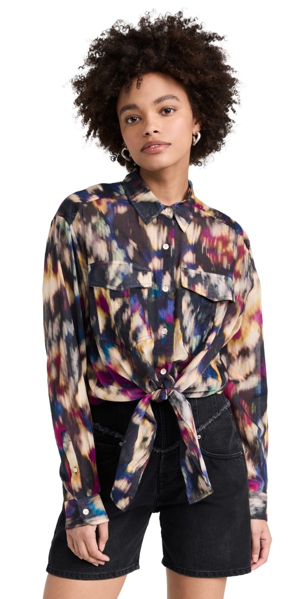 Isabel Marant Étoile Nath Blouse Ochre/Black