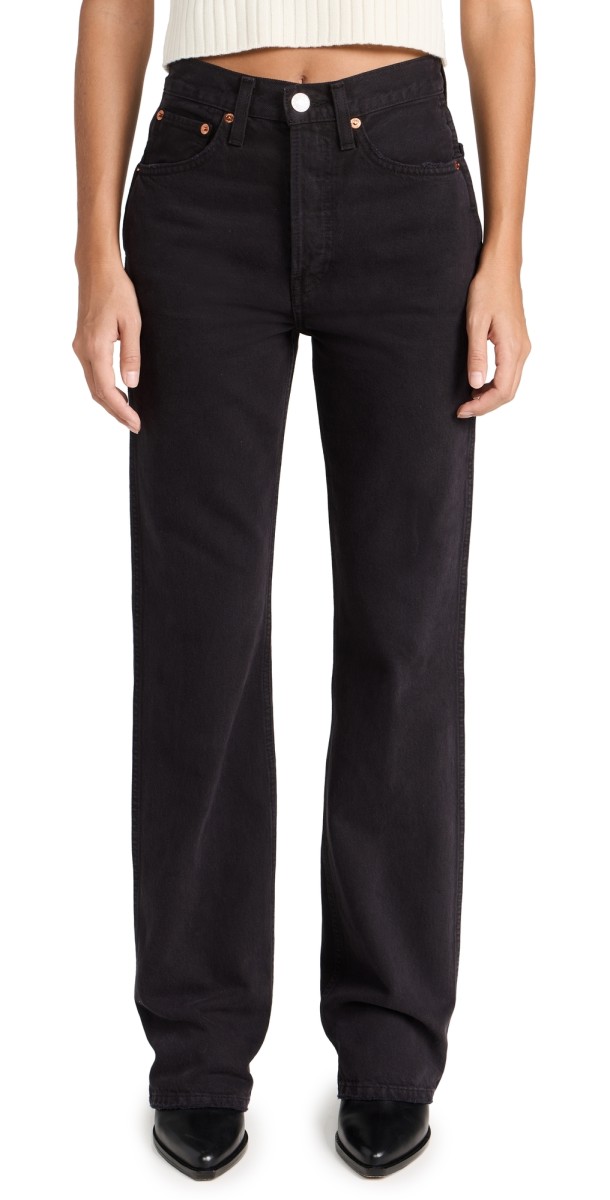 RE/DONE 90s High Rise Loose Jeans Washed Black
