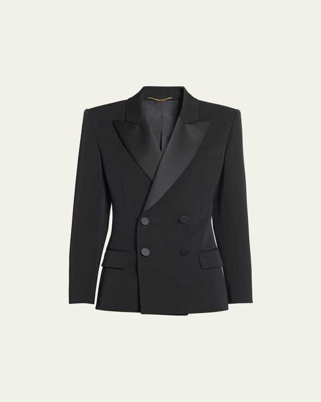 Fitted Tuxedo Blazer Jacket