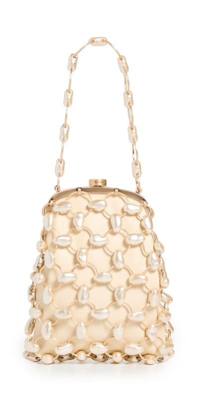 Cult Gaia Brielle Wristlet Champagne Pearl