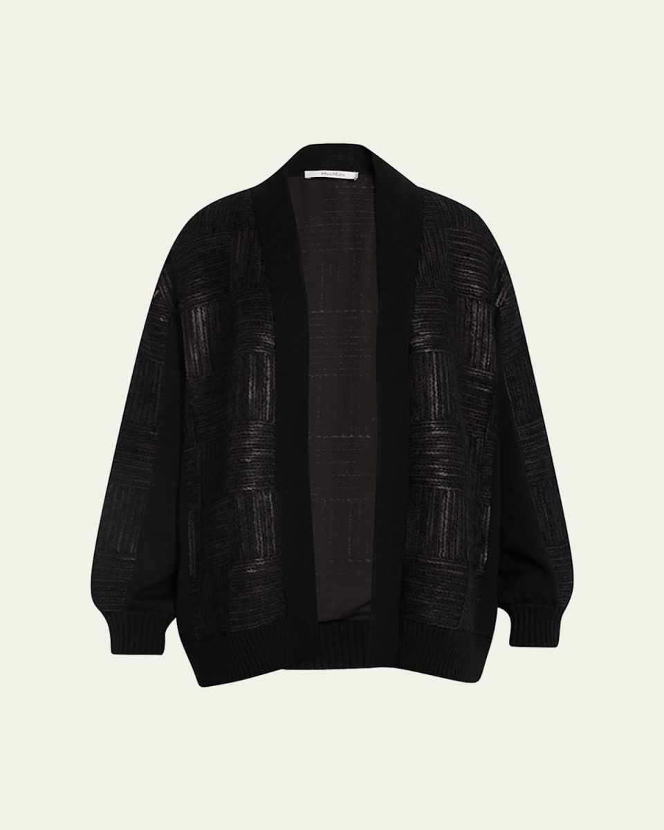Estonia Open-Front Wool Cardigan